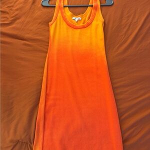Orange Ombre Sleeveless Dress